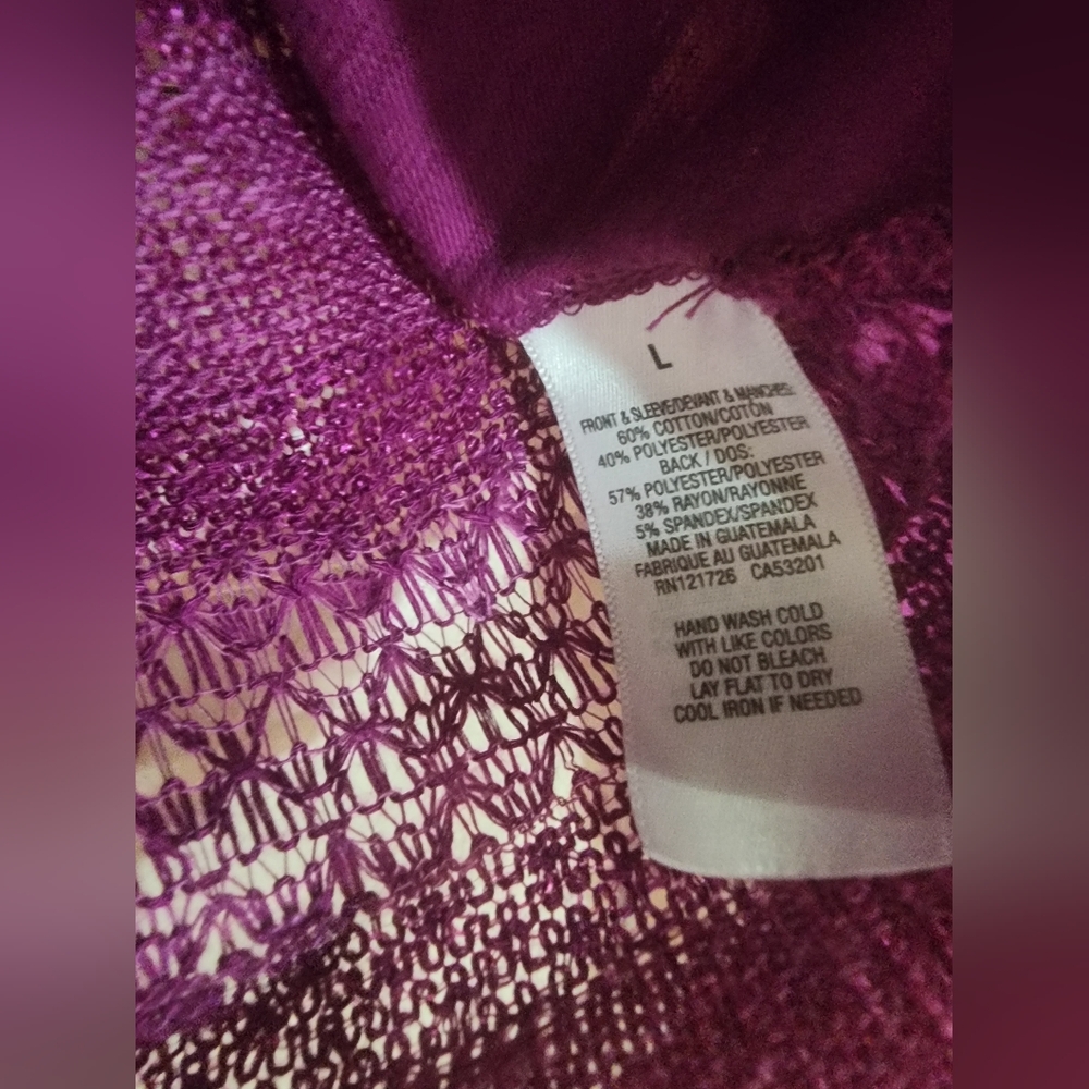 Aeropostale Magenta Long Sleeve Tee - Picture 3 of 3